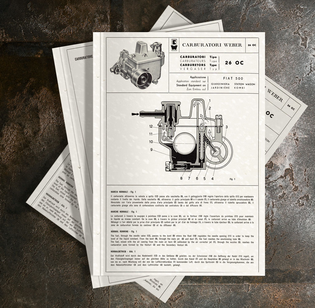 Weber Carburettors Tech Sheets - Manuals